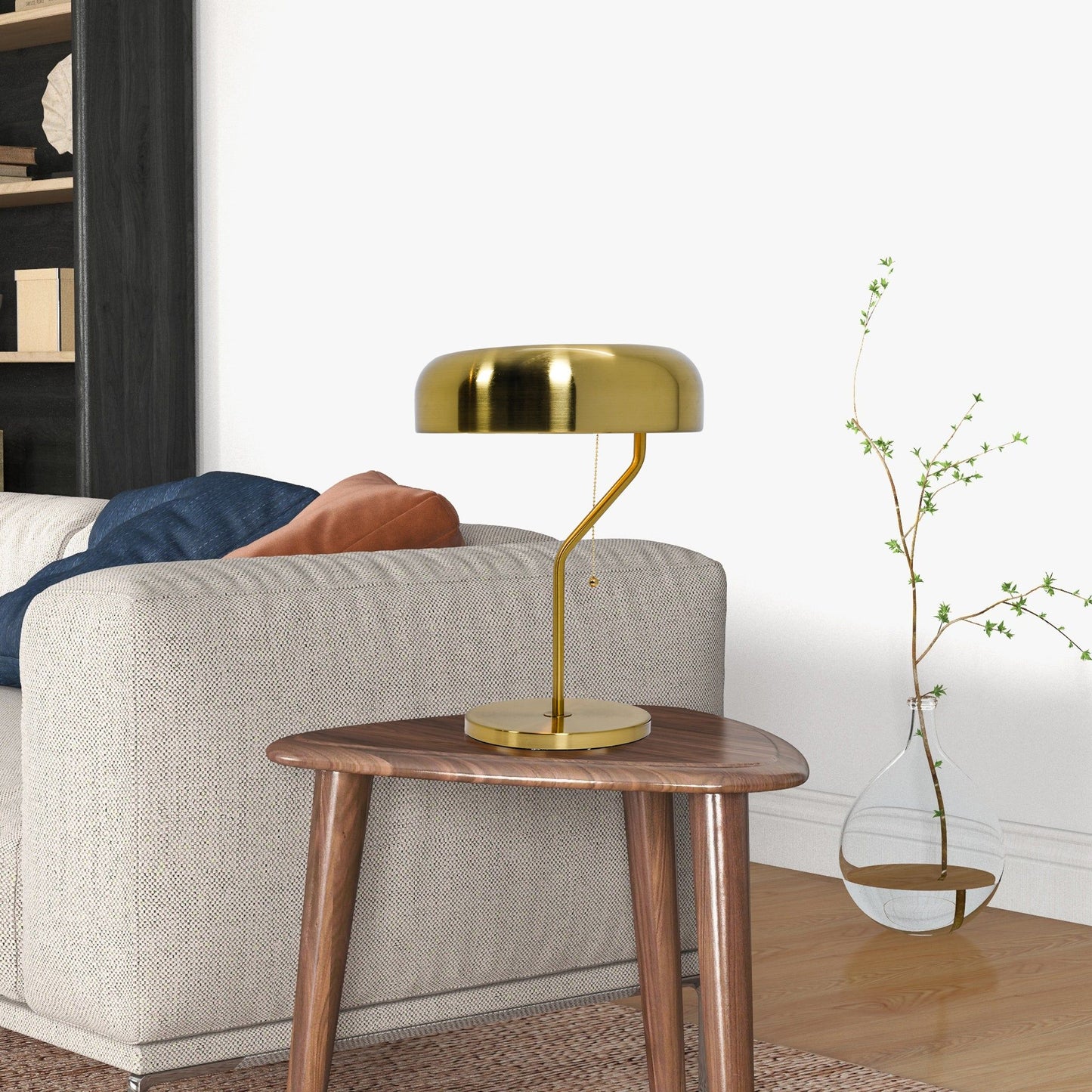 Bedside Nightstand Table Lamp - Gold