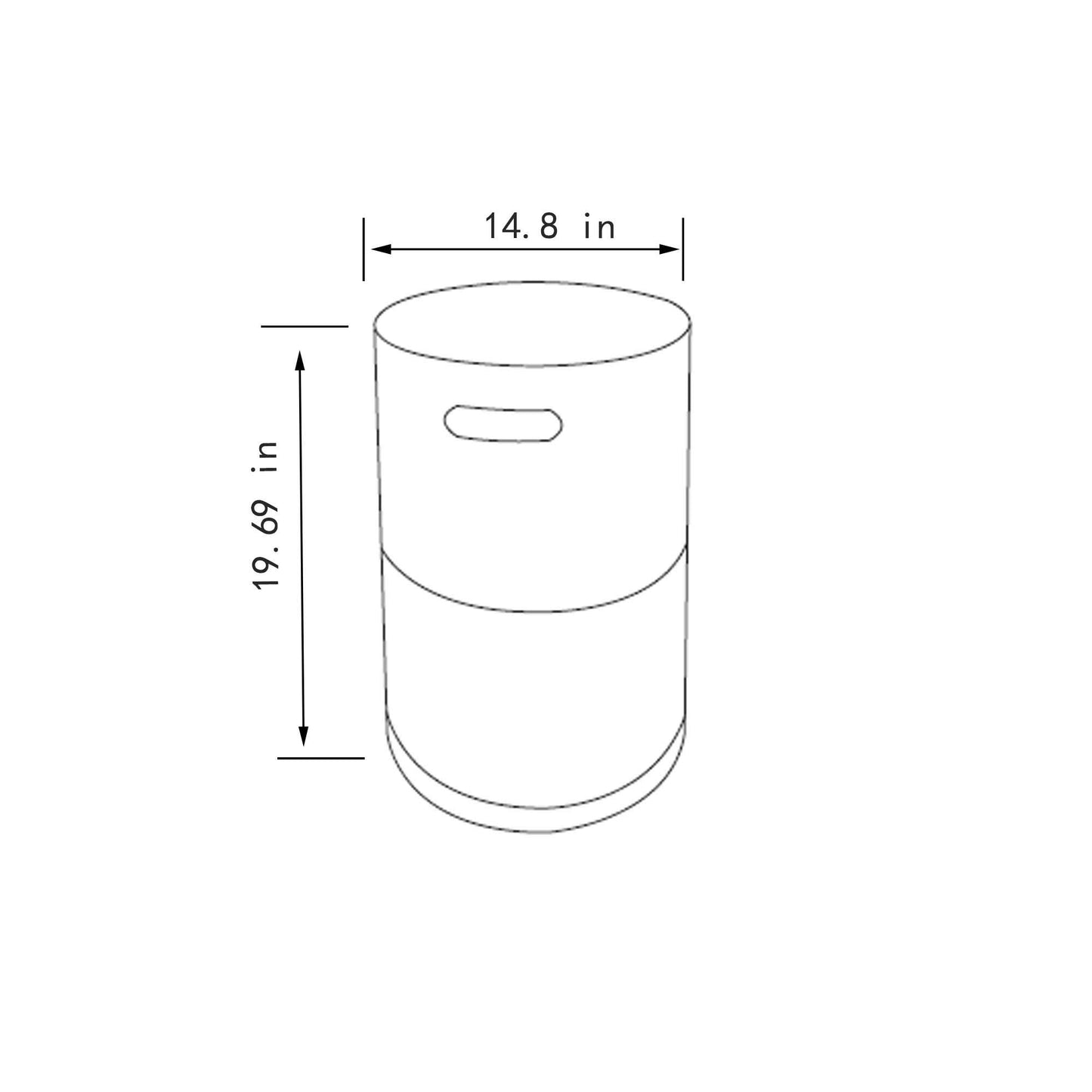Propane Tank Cover Round Tank Holder Hide Away Side Table - Gray