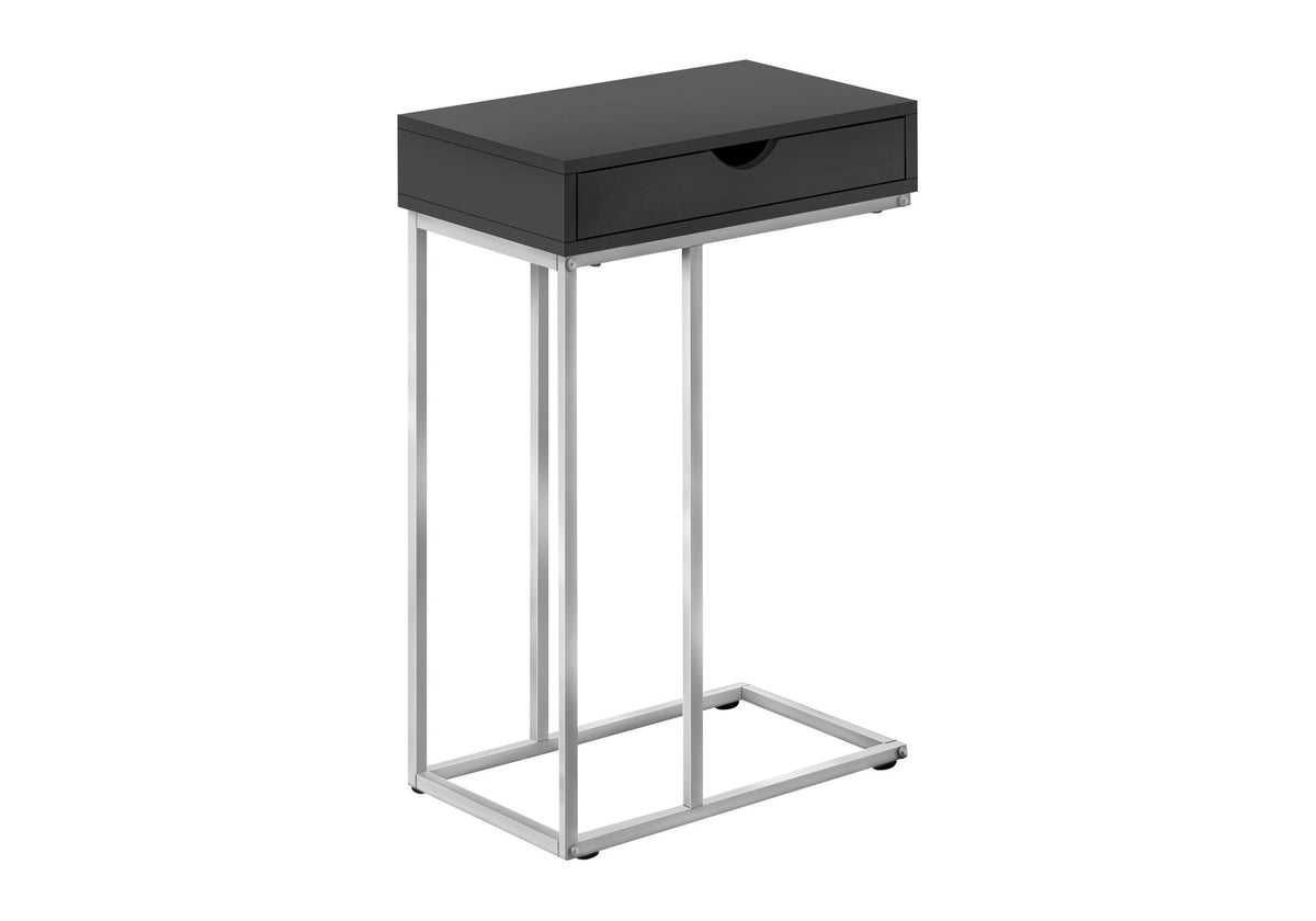 Accent Table, C - Shaped Contemporary & Modern - Black