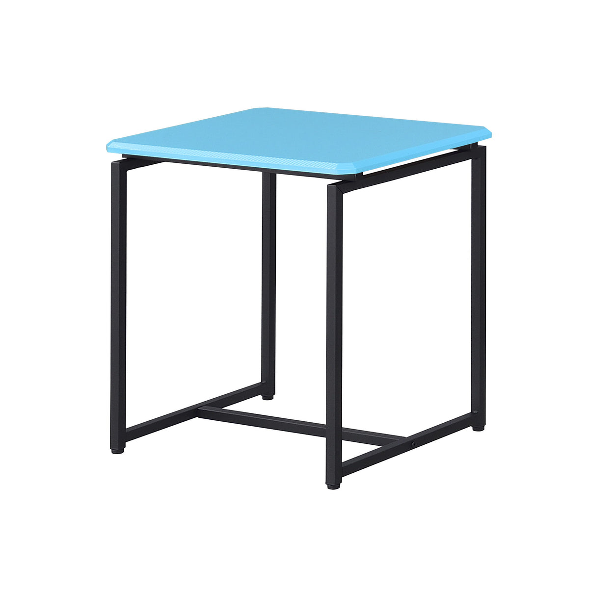 GT - 3 Piece Carbon Fiber Wrap Coffee Table And End Table (Set of 3) - Blue