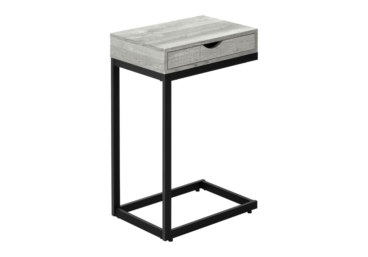 Accent Table, C - Shaped Stylish Modern - Gray