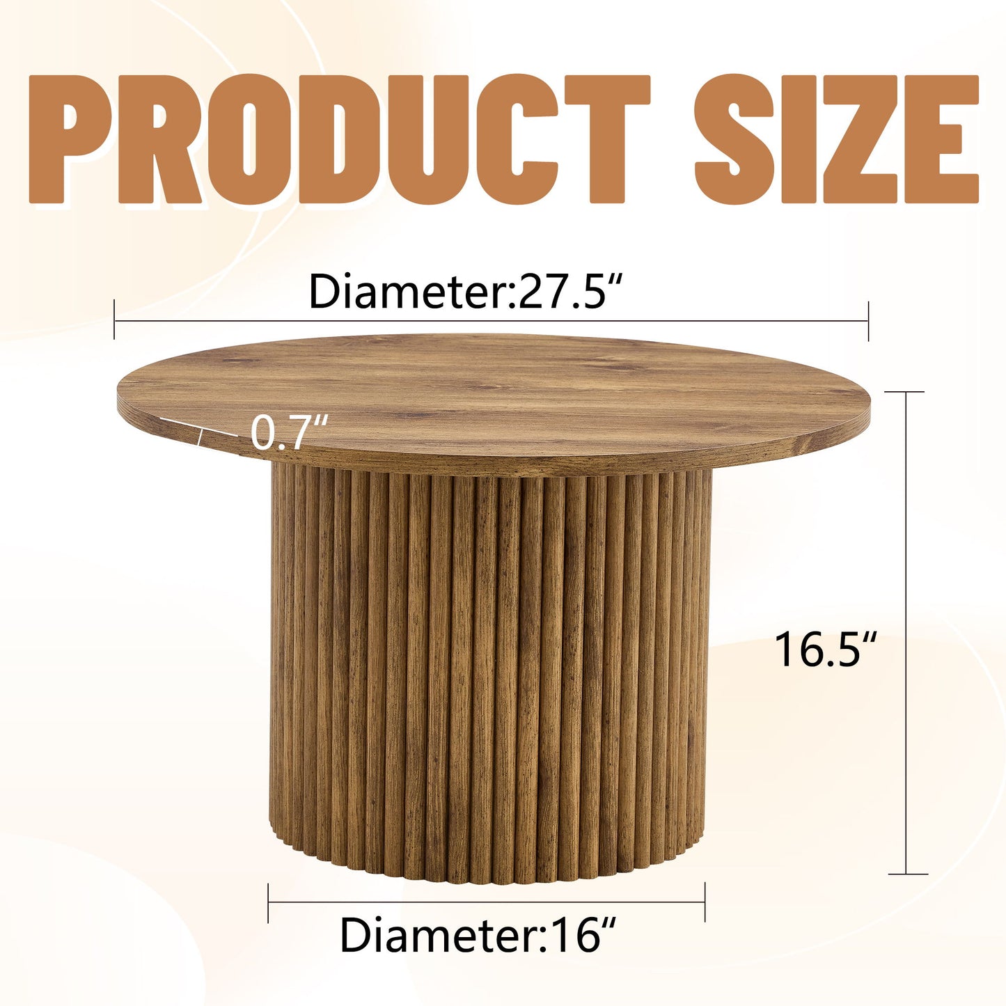 Modern Circular Coffee Table Cylindrical Design