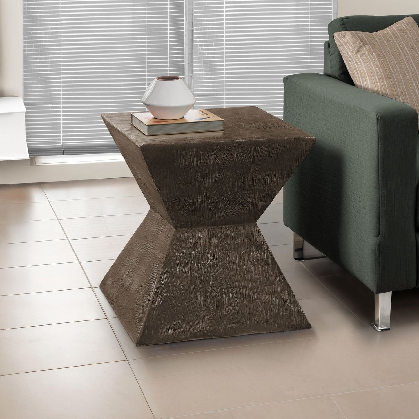 Contemporary Accent Table For Indoor Or Outdoor Use