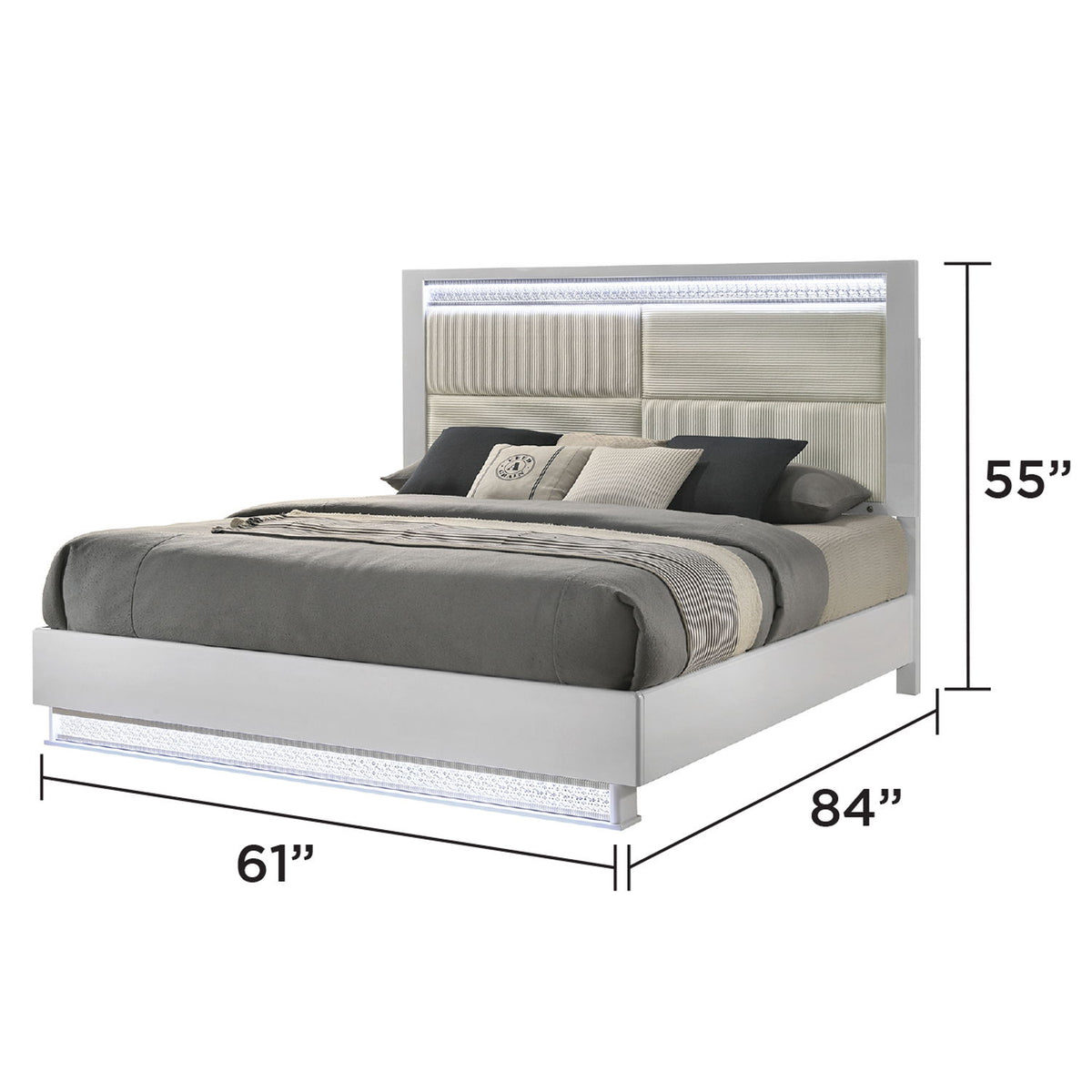 Glam - Bed With LED Headboard
