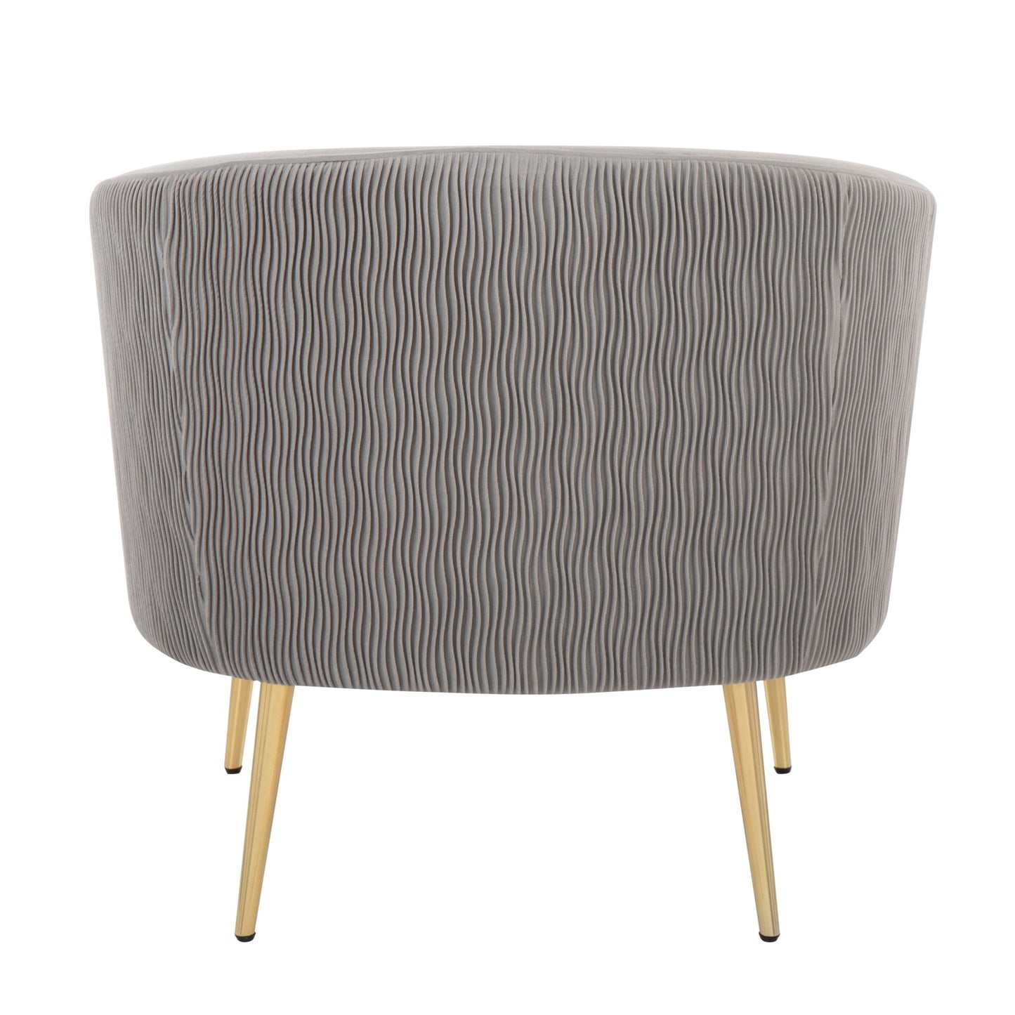 Tania - Pleated Waves Contemporary / Glam Chair - Silver
