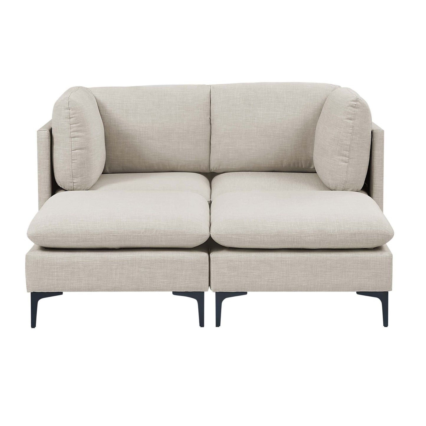 Upholstered Modular Sectional & Tall Legs