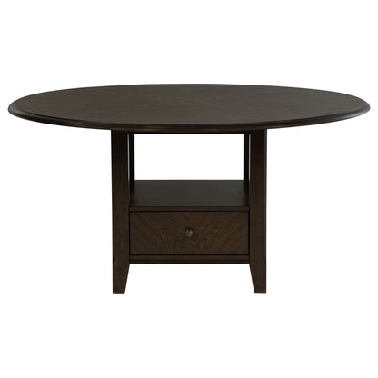 Fulton - 5 Piece Dining Table Set With Upholstered Chairs - Dark Brown