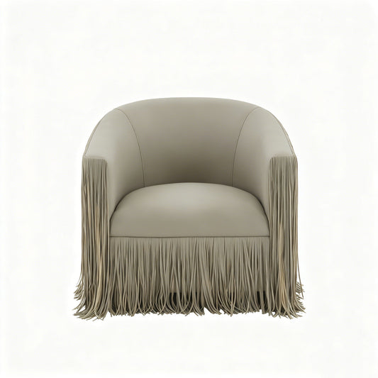 Isle - Swivel Chair With Fringe Accent
