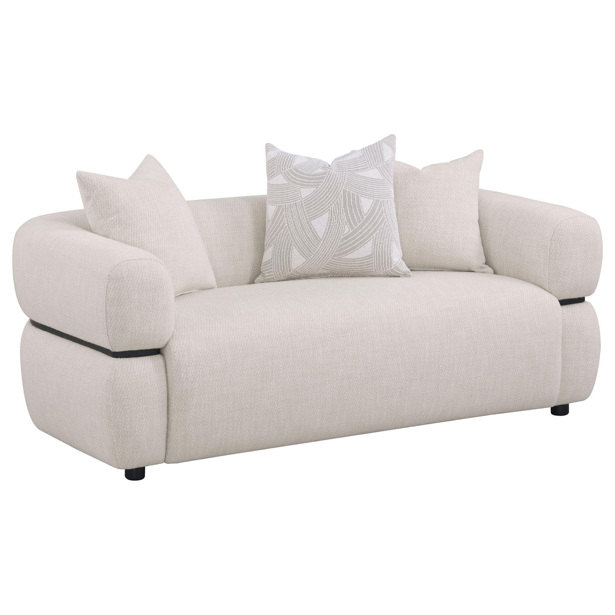 Ramsay - Round Arm Loveseat - Beige