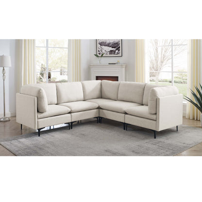 Upholstered Modular Sectional With Tall Legs