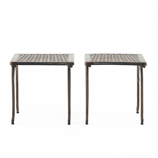 Laughlin - Traditional Style Cast End Table Set - Antique Espresso