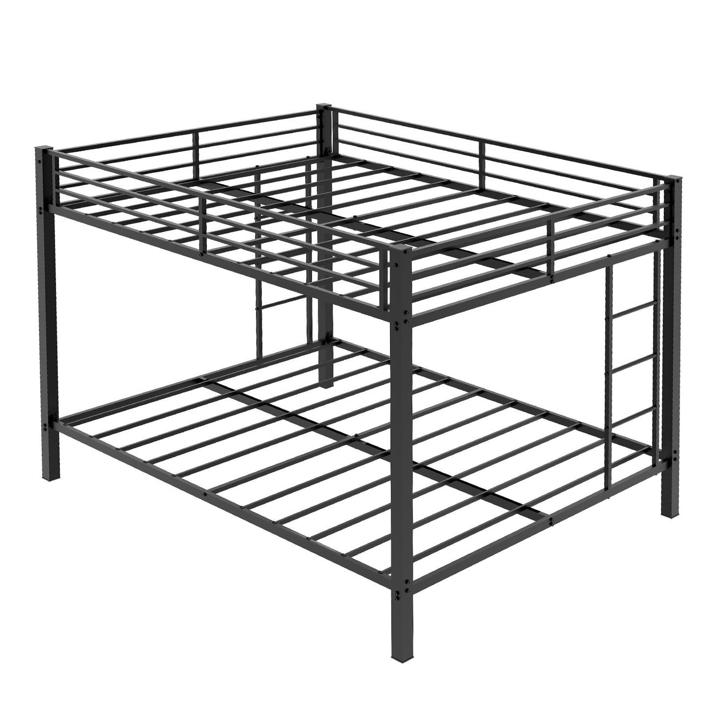 Bunk Bed For Kids, Convertible Frame With Ladders & Guardrail