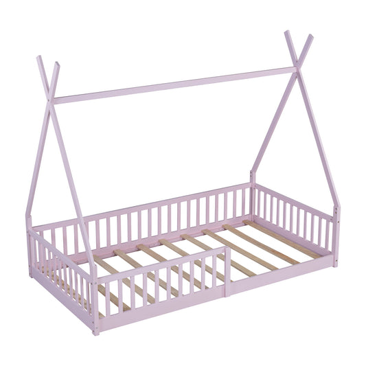 House Shaped Design Bed With Fence