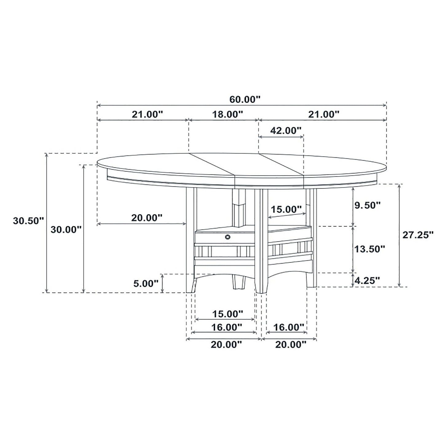 Hester - 5 Piece Dining Set - Espresso