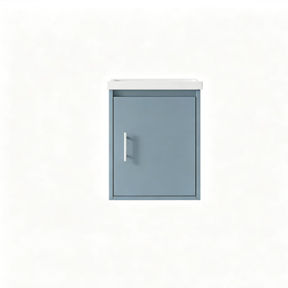 Floating Bathroom Vanity Combo, Wall Mounted Cabinet With Sink & Soft Close Doors For Small Bathrooms
