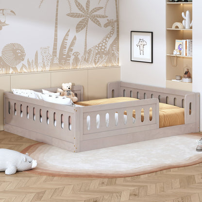Platform Bed With Guardrail