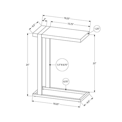 Accent Table, C - Shaped, Contemporary & Modern Stylish Design