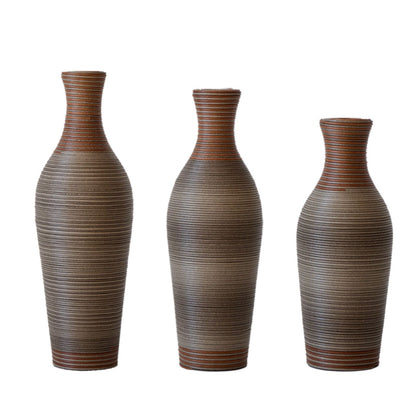 Classic And Neat Floor Vase, High Independent Flower Stand (Set of 3)
