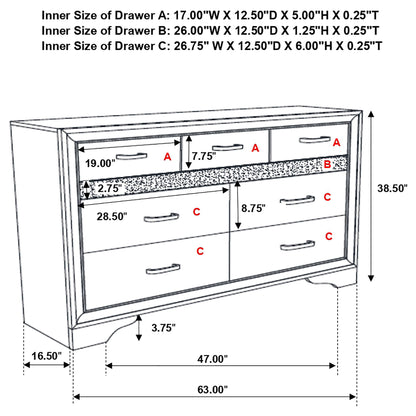 Annie - 9 Drawer Dresser