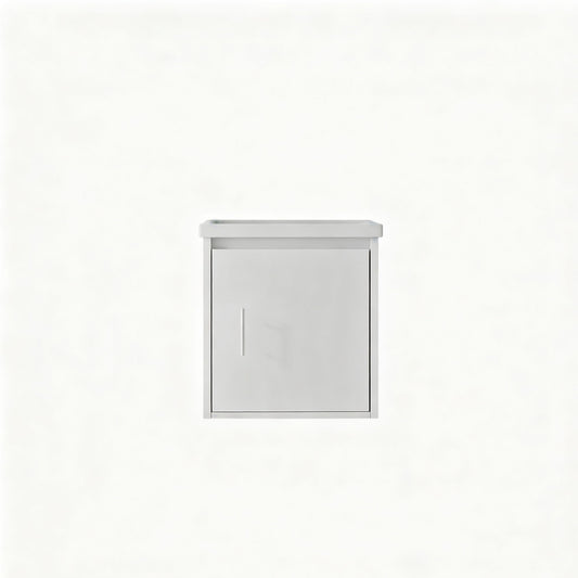 20" Floating Bathroom Vanity Combo With Wall Cabinet, Ceramic Sink & Soft Close Doors - White