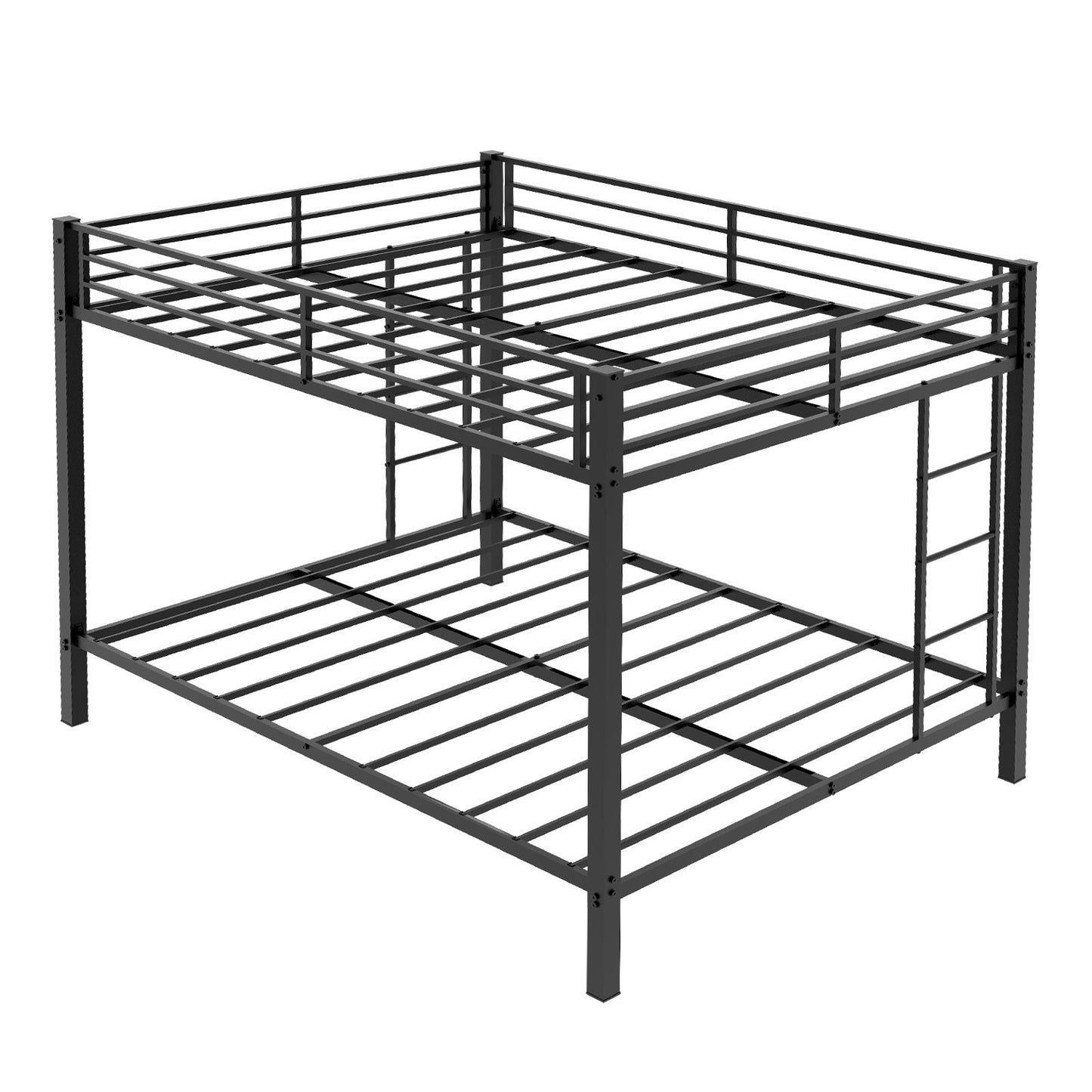 Bunk Bed For Kids, Convertible Frame With Ladders & Guardrail