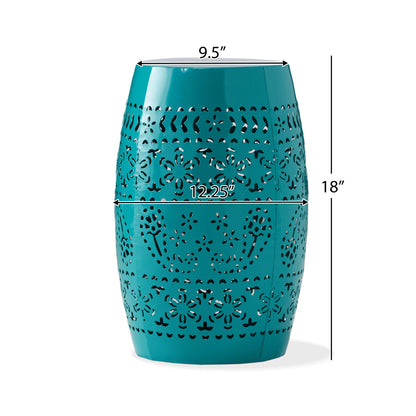 12" Outdoor Lace Cut Side Table