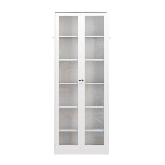 Industrial Metal Kitchen Pantry Cabinet With Adjustable Shelves - White