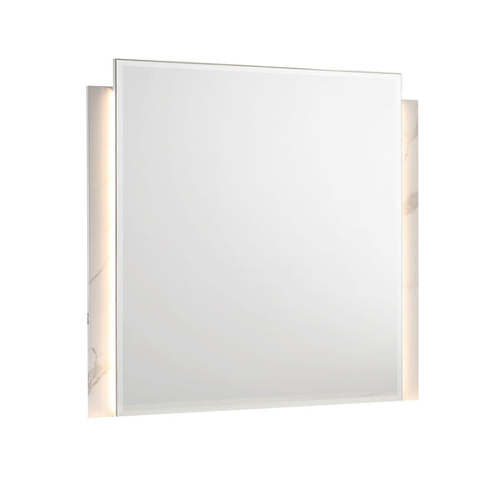 Altima - LED Dresser Mirror With Integrated Vertical Light Strips (Dresser Not Included) - Gray