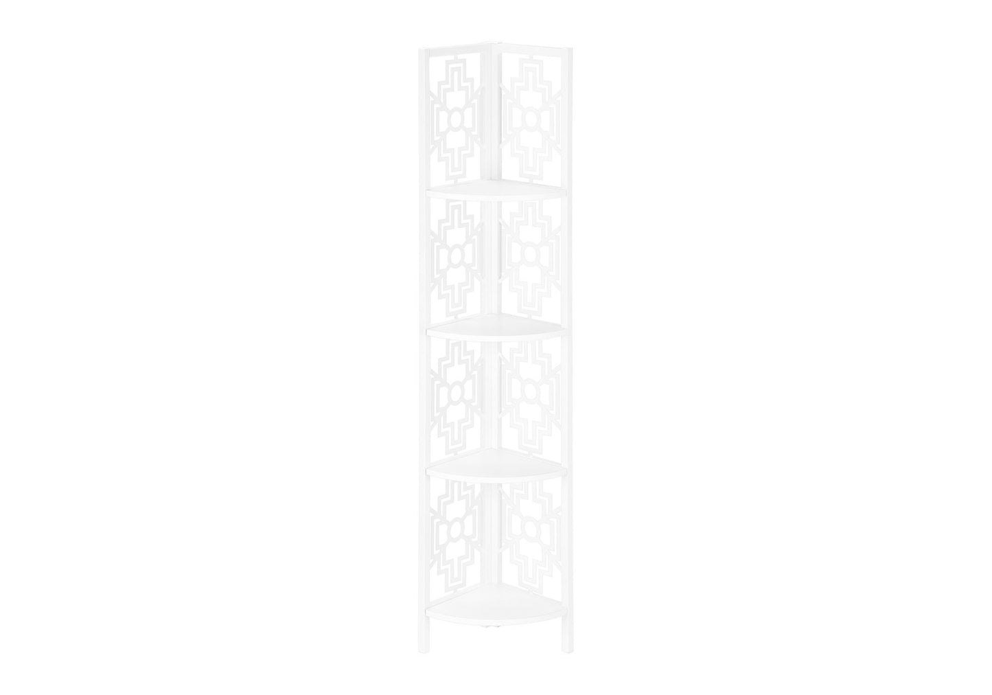 Bookshelf, Bookcase, Etagere, 4 Tier Corner, For Office, Transitional