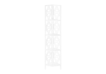 Bookshelf, Bookcase, Etagere, 4 Tier Corner, For Office, Transitional