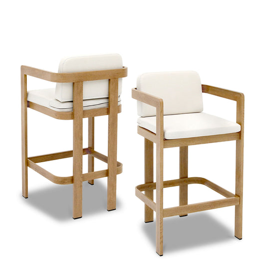 Bar Stool For Gardens And Patio (Set of 2) - Wood