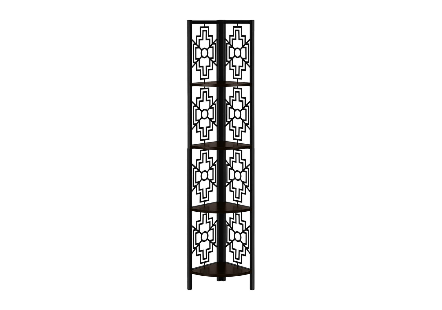 Bookshelf, Bookcase, Etagere, 4 Tier Corner, For Office, Transitional