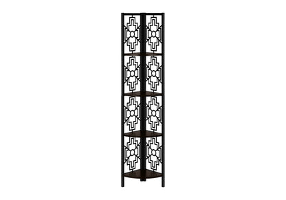 Bookshelf, Bookcase, Etagere, 4 Tier Corner, For Office, Transitional