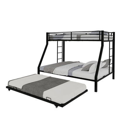 Bunk Bed For Kids, Convertible Frame With Ladders & Guardrail