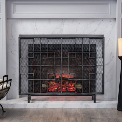 Dorothy - Modern Single Panel Iron Fire Screen