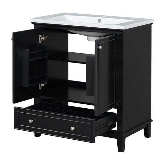 Modern Bathroom Vanity With Sink Combo, Multi Functional Cabinet With Doors And Drawer