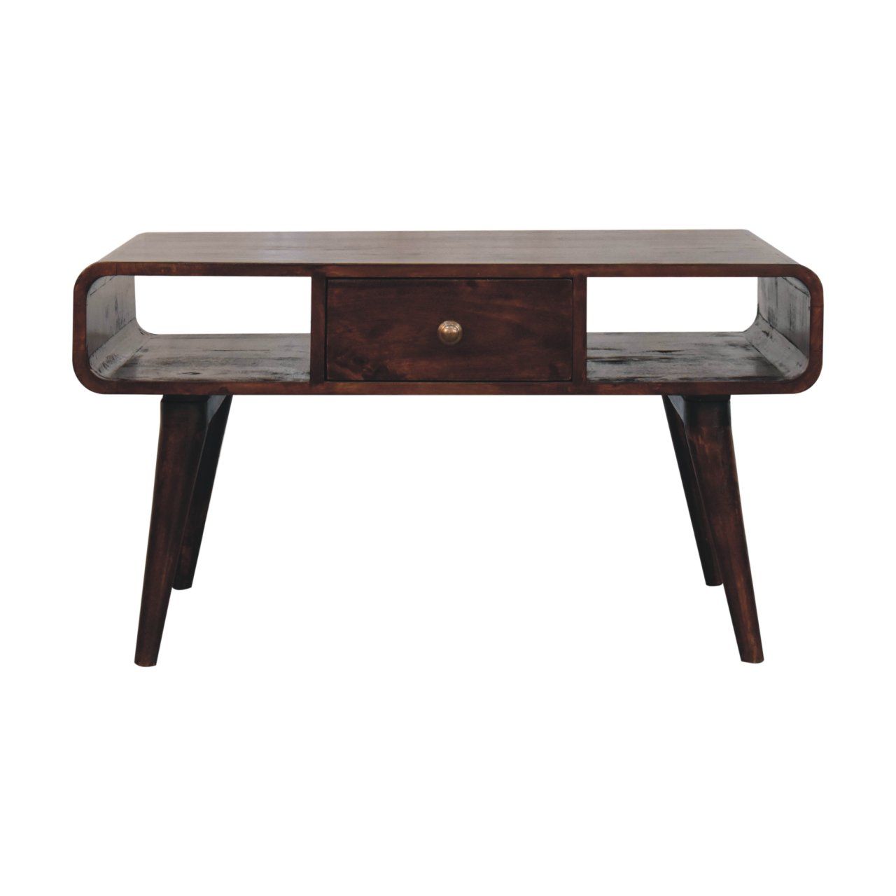 Solid Wood Curved Coffee Table