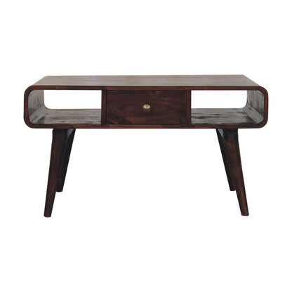 Solid Wood Curved Coffee Table