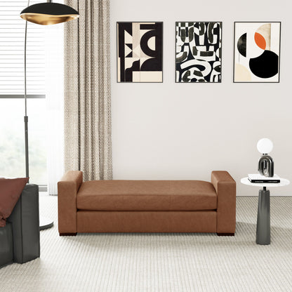 Ottoman With Unique Armrest Design For Living Spaces