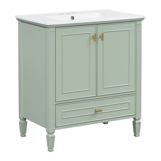 Freestanding Vanity With 1 Drawer & 2 Soft Close Doors With Door Mounted Storage