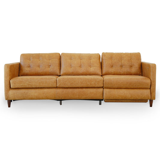 Christopher - Electric Inclining Sofa Left Facing - Tan