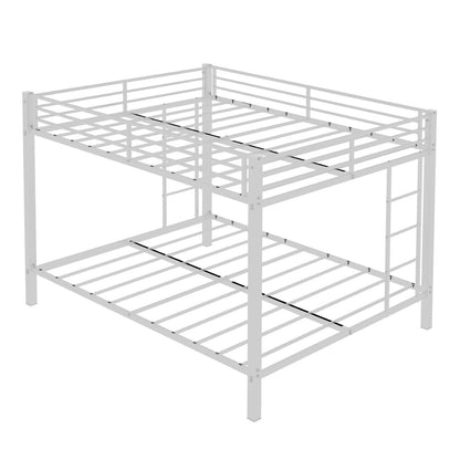 Bunk Bed For Kids, Convertible Frame With Ladders & Guardrail