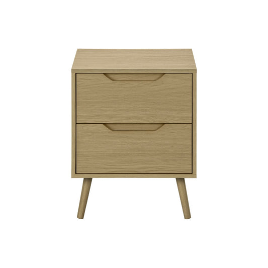 Accent Table With Storage Drawers - Natural