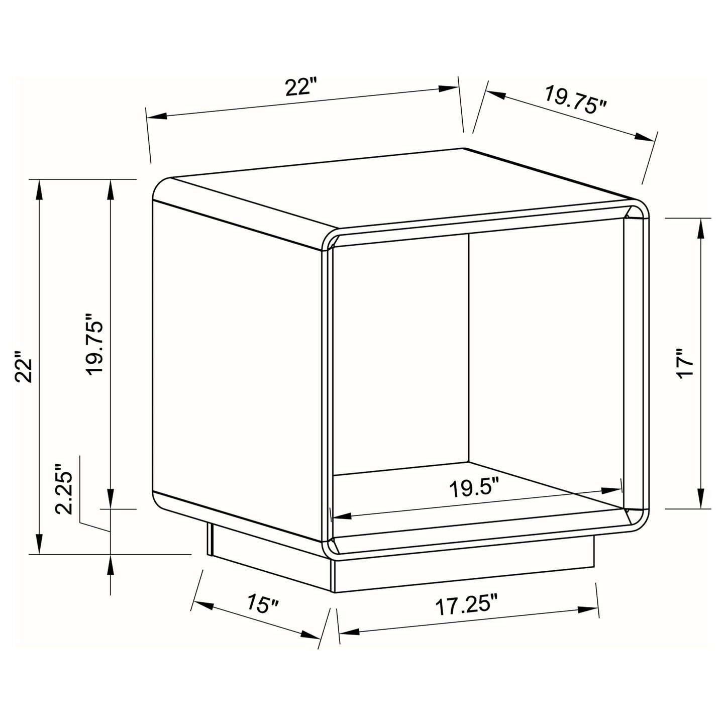 Fletcher - Table With Open Shelf