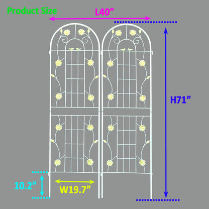 Metal Garden Trellis Rustproof Trellis For Climbing Plant Outdoor Flower Support