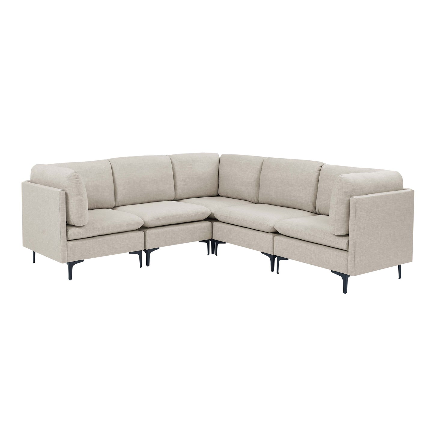 Upholstered Modular Sectional With Tall Legs