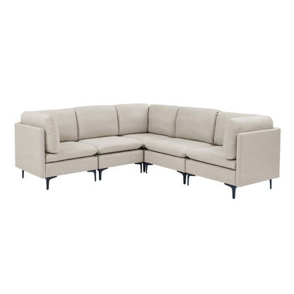 Upholstered Modular Sectional With Tall Legs