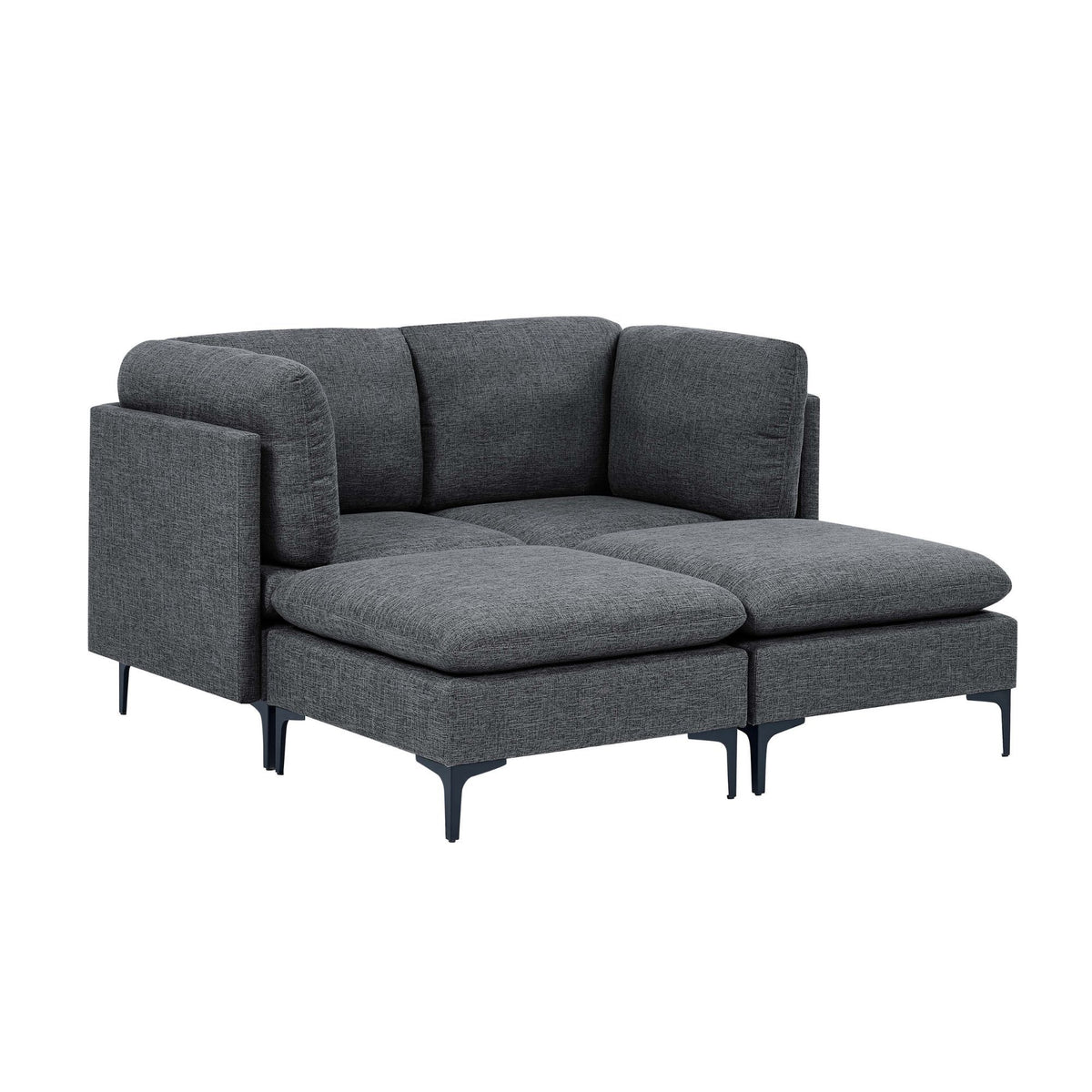 Upholstered Modular Sectional & Tall Legs