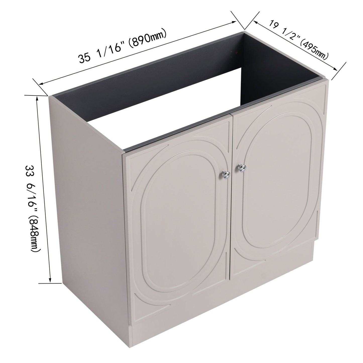 Modern Freestanding Bathroom Vanity With Soft Close Cabinet Doors