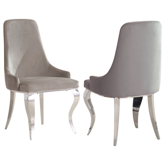 Luxury Upholstered Back Dining Chairs (Set of 2)